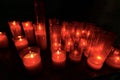 Red Votive Candles in a Church Royalty Free Stock Photo