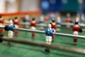 Red vs blue in table football Royalty Free Stock Photo