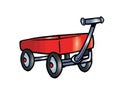 Red wagon Royalty Free Stock Photo