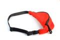 Red waist pouch isolated on white background Royalty Free Stock Photo