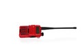 Red walkie talkie on a white background. Royalty Free Stock Photo