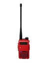 Red walkie talkie on a white background. Royalty Free Stock Photo