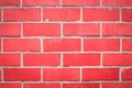 Red wall of red blocks