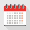 Red wall calendar icon Royalty Free Stock Photo