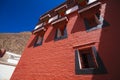 Red wall of temple in gansu china Royalty Free Stock Photo