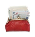 Red wallet. Royalty Free Stock Photo