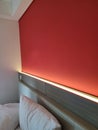 red walls emitted by light