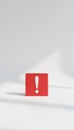 Red warning exclamation mark box concept Royalty Free Stock Photo