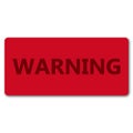Red Warning message button for web with white background. Royalty Free Stock Photo