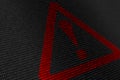 Red warning sign made of binary code. Danger of big data concept illustration Royalty Free Stock Photo