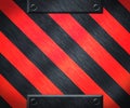 Red Warning Stripes Metal Background Royalty Free Stock Photo