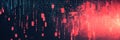 Red warning symbols emerging from a digital stream of binary code, representing a data breach Royalty Free Stock Photo