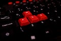 Black Keyboard With Red WASD Keys