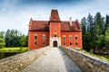 Cervena Lhota - the red, water chateau in the the Czech republic. Royalty Free Stock Photo