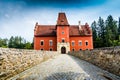 Cervena Lhota - the red, water chateau in the the Czech republic. Royalty Free Stock Photo