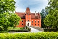 Cervena Lhota - the red, water chateau in the the Czech republic. Royalty Free Stock Photo