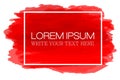 Red Water Color Text Frame with White Rectangle Shape Line Royalty Free Stock Photo
