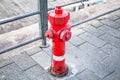 Red water hydrant Royalty Free Stock Photo