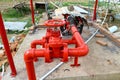 red water pipe network hydrant installation