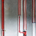 Red water pipes