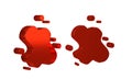 Red Water spill icon isolated on transparent background. Royalty Free Stock Photo