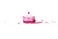 Red water splashes On a white background, Royalty Free Stock Photo