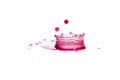 Red water splashes On a white background, Royalty Free Stock Photo