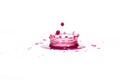 Red water splashes On a white background, Royalty Free Stock Photo