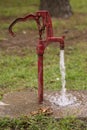 Red water spout Royalty Free Stock Photo