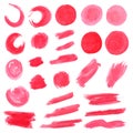 Red Watercolor Brush Stroke Vector Hand drawn Royalty Free Stock Photo