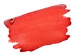 Red watercolor brush strokes Royalty Free Stock Photo