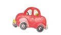 Red watercolor car Royalty Free Stock Photo