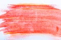 Red watercolor crayon on paper background texture Royalty Free Stock Photo
