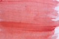 Red watercolor crayon on paper background texture Royalty Free Stock Photo