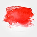 Red watercolor dry brush ink vector background texture on white background Royalty Free Stock Photo