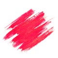 Red watercolor paint stain brush stroke Royalty Free Stock Photo