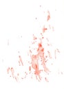 Red watercolor paint stains on white papper Royalty Free Stock Photo