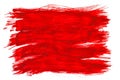 Red watercolor texture paint brush stroke Royalty Free Stock Photo