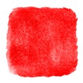 Red watercolor textured backdrop wallpaper background. Hand drawing square watercolor paint. Rugged grunge texture aquarelle hue