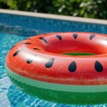 Red Watermelon Inflatable Pool Float Royalty Free Stock Photo