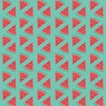RED WATERMELONS VINTAGE DESIGN PATTERN Royalty Free Stock Photo
