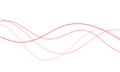 Red Wave Line Abstract Background Vector Royalty Free Stock Photo