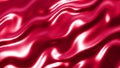 Red wavy plastic shiny background, smooth wavy texture pattern, 3d render illustration Royalty Free Stock Photo