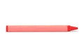 Red wax crayon isolated on white with clipping path Royalty Free Stock Photo