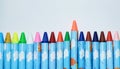 Red wax crayons Royalty Free Stock Photo