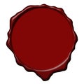 Red wax empty seal Royalty Free Stock Photo