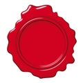 Red wax seal Royalty Free Stock Photo