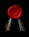 Red wax seal Royalty Free Stock Photo