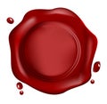 Red wax seal Royalty Free Stock Photo