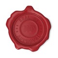 Red wax seal of approval Royalty Free Stock Photo